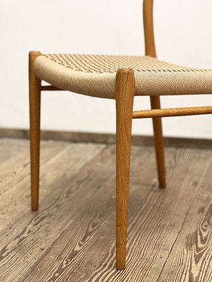 Mid-Century Danish Model 75 Chairs in Oak by Niels O. Møller for J.L. Møllers Møbelfabrik, 1950s, Set of 2-DOY-1782768