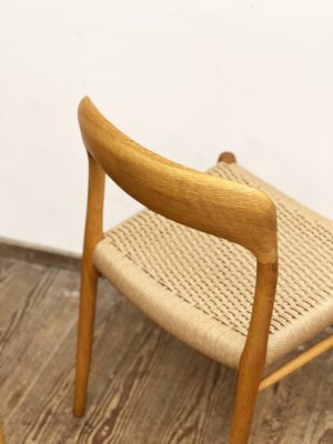 Mid-Century Danish Model 75 Chairs in Oak by Niels O. Møller for J.L. Møllers Møbelfabrik, 1950s, Set of 2-DOY-1782768