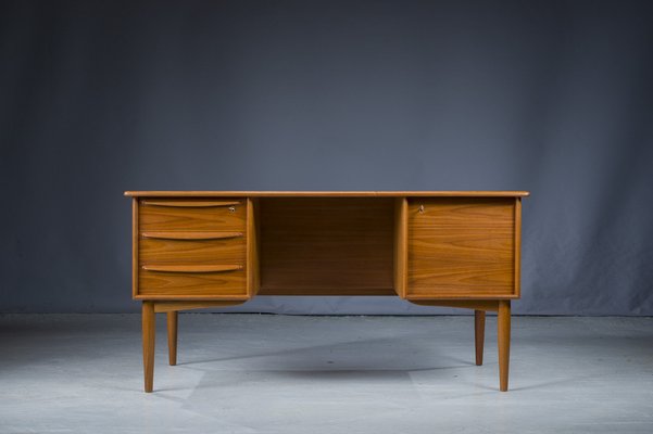 Mid-Century Danish Modern Desk Teak by Svend Madsen for Falster, 1970s-ZZH-1368546