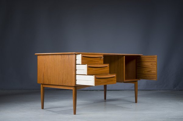 Mid-Century Danish Modern Desk Teak by Svend Madsen for Falster, 1970s-ZZH-1368546