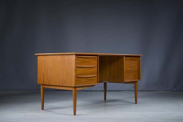 Mid-Century Danish Modern Desk Teak by Svend Madsen for Falster, 1970s-ZZH-1368546