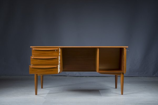 Mid-Century Danish Modern Desk Teak by Svend Madsen for Falster, 1970s-ZZH-1368546