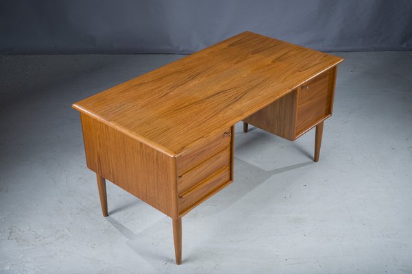 Mid-Century Danish Modern Desk Teak by Svend Madsen for Falster, 1970s-ZZH-1368546