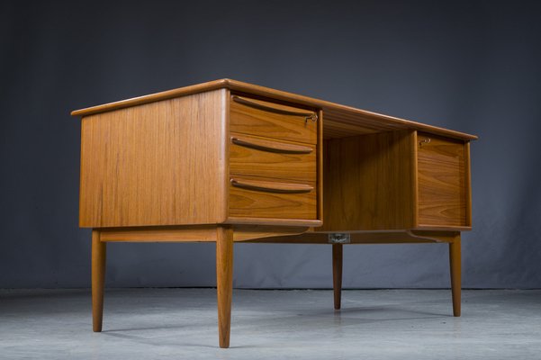 Mid-Century Danish Modern Desk Teak by Svend Madsen for Falster, 1970s-ZZH-1368546