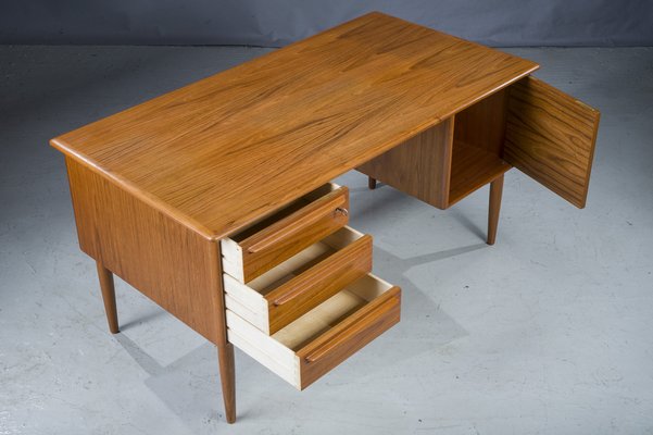 Mid-Century Danish Modern Desk Teak by Svend Madsen for Falster, 1970s-ZZH-1368546