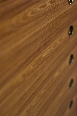 Mid-Century Danish Modern High Teak Highboy Chest of Drawers with Brass Handles, 1960s-ZAA-1706626