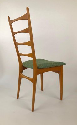 Mid-Century Danish Modern Ladder Back Dining Chairs, 1950s, Set of 6-BAF-763369