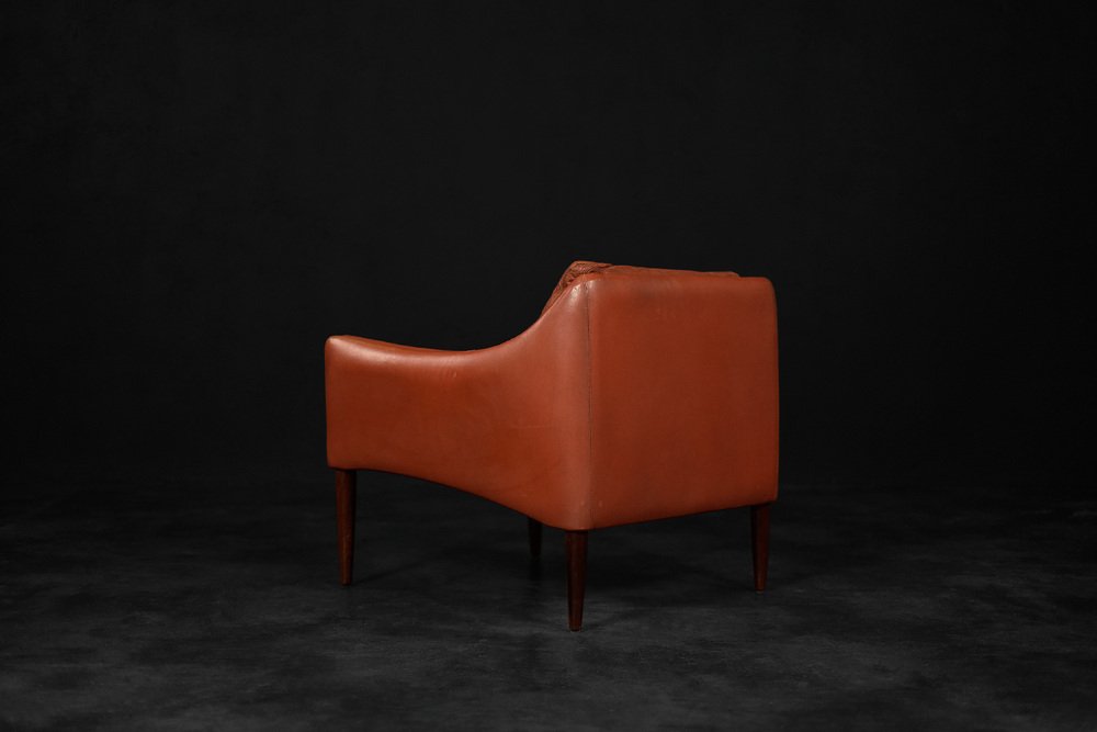 Mid-Century Danish Modern Rosewood & Leather Lounge Chair Model 800 by Hans Olsen for Cs Møbler, 1958