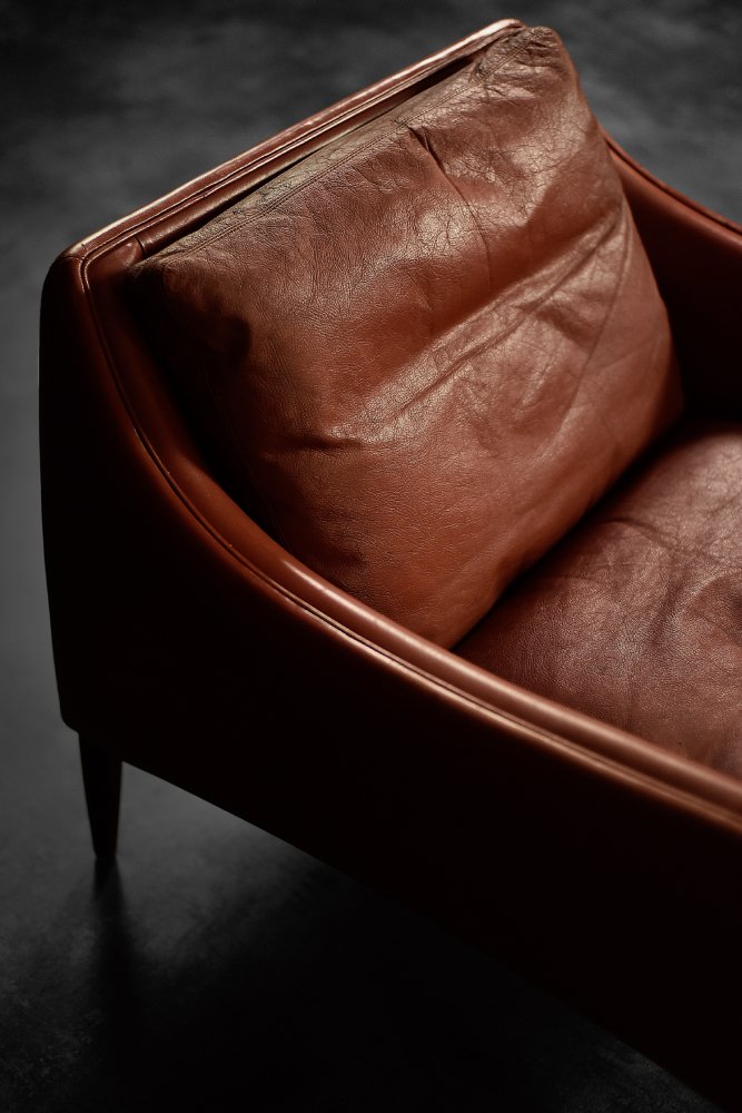 Mid-Century Danish Modern Rosewood & Leather Lounge Chair Model 800 by Hans Olsen for Cs Møbler, 1958