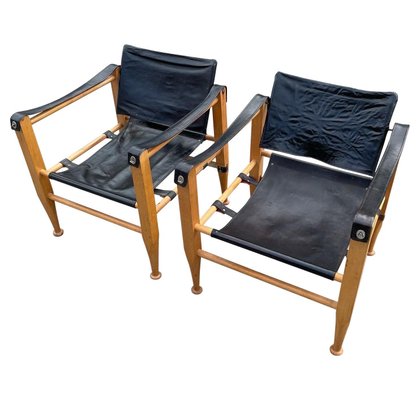 Mid-Century Danish Modern Safari Chairs, 1970s, Set of 2-MXB-1239961