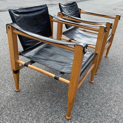 Mid-Century Danish Modern Safari Chairs, 1970s, Set of 2-MXB-1239961