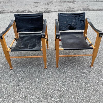 Mid-Century Danish Modern Safari Chairs, 1970s, Set of 2-MXB-1239961