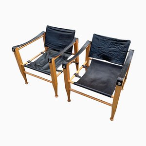 Mid-Century Danish Modern Safari Chairs, 1970s, Set of 2-MXB-1239961