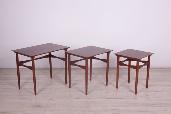 Mid-Century Danish Nesting Tables by Poul Hundevad for Fabian, 1960s, Set of 3-NIT-1115171