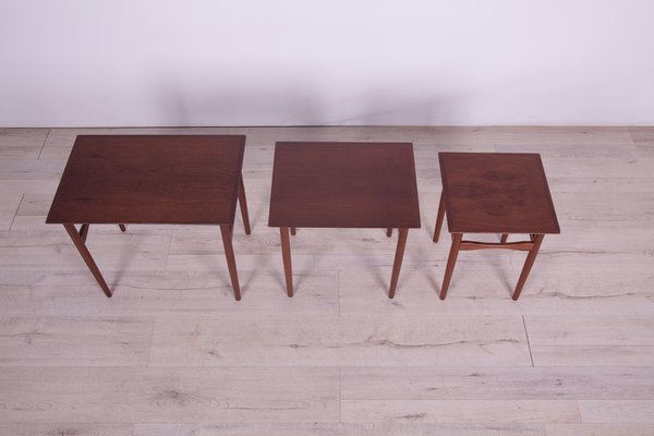 Mid-Century Danish Nesting Tables by Poul Hundevad for Fabian, 1960s, Set of 3-NIT-1115171