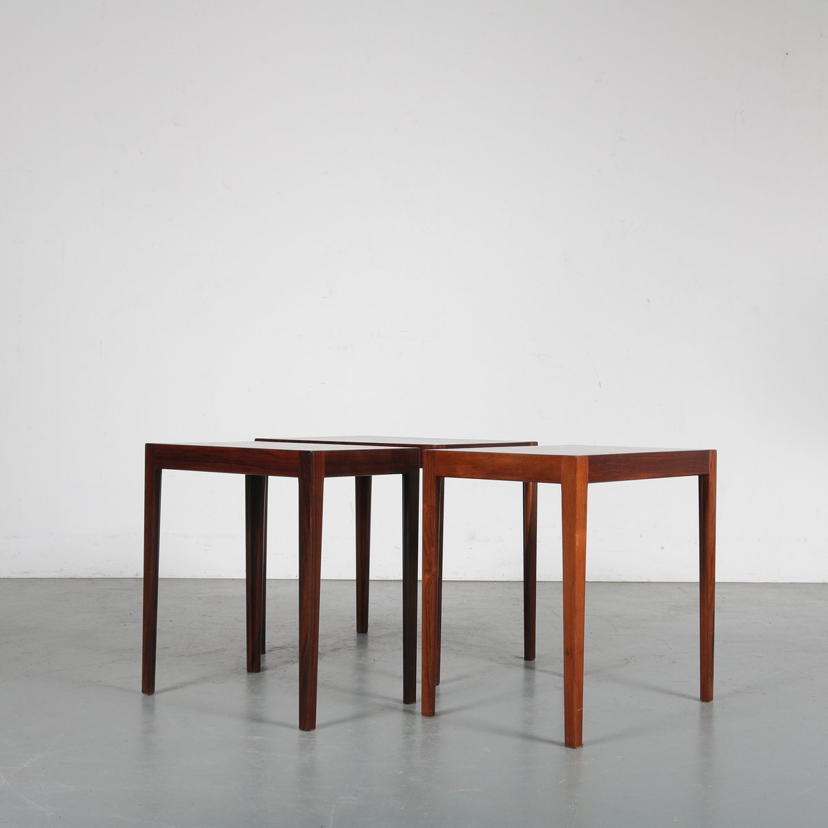 Mid-Century Danish Nesting Tables by Svenn Eske Kristensen for Pontoppidan, 1960s, Set of 3