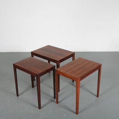 Mid-Century Danish Nesting Tables by Svenn Eske Kristensen for Pontoppidan, 1960s, Set of 3-GG-704808