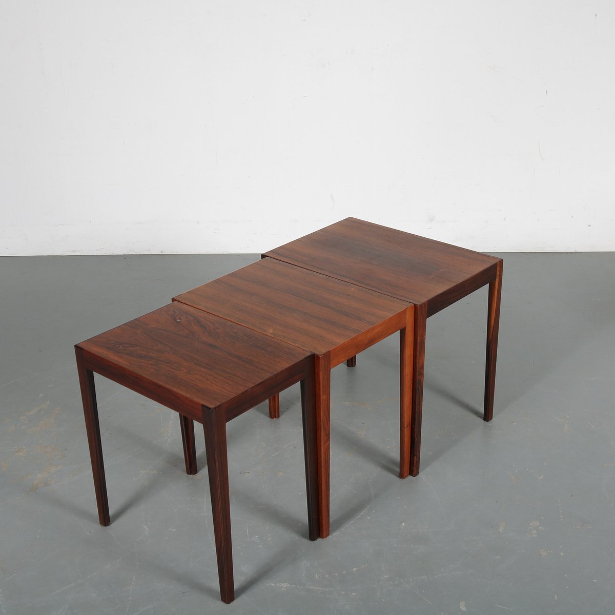 Mid-Century Danish Nesting Tables by Svenn Eske Kristensen for Pontoppidan, 1960s, Set of 3-GG-704808