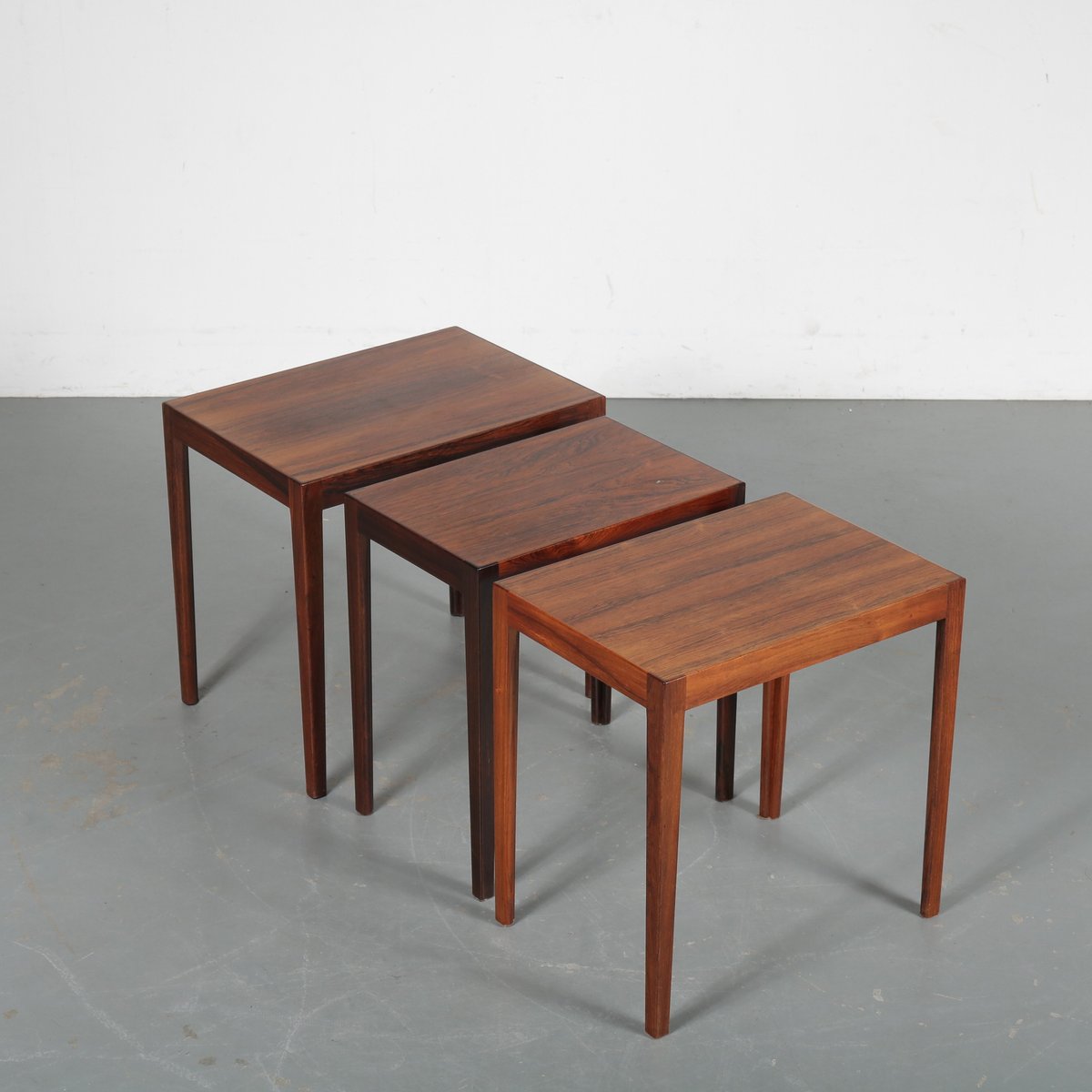 Mid-Century Danish Nesting Tables by Svenn Eske Kristensen for Pontoppidan, 1960s, Set of 3-GG-704808