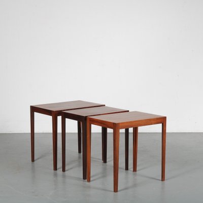 Mid-Century Danish Nesting Tables by Svenn Eske Kristensen for Pontoppidan, 1960s, Set of 3-GG-704808