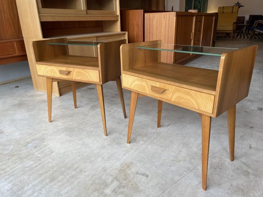 Mid-Century Danish Nightstands, 1950s, Set of 2-WSA-890187