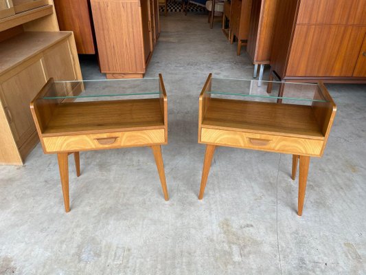 Mid-Century Danish Nightstands, 1950s, Set of 2-WSA-890187