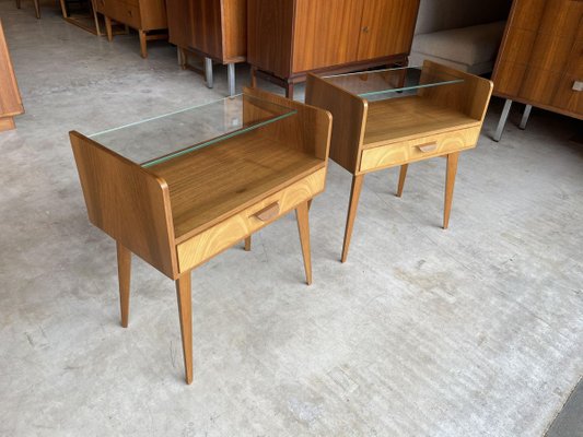 Mid-Century Danish Nightstands, 1950s, Set of 2-WSA-890187