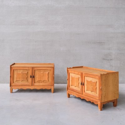 Mid-Century Danish Oak Bedside Cabinets or Sideboards attributed to Henning Kjaernulf, Set of 2-JRP-1764479