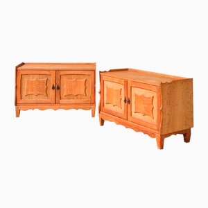 Mid-Century Danish Oak Bedside Cabinets or Sideboards attributed to Henning Kjaernulf, Set of 2-JRP-1764479