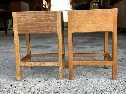 Mid-Century Danish Oak Cube Flower Tables, 1960s, Set of 2-GON-1813516