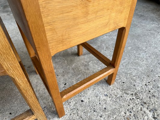 Mid-Century Danish Oak Cube Flower Tables, 1960s, Set of 2-GON-1813516