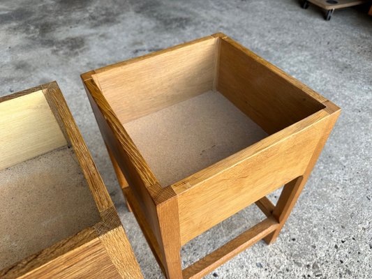 Mid-Century Danish Oak Cube Flower Tables, 1960s, Set of 2-GON-1813516