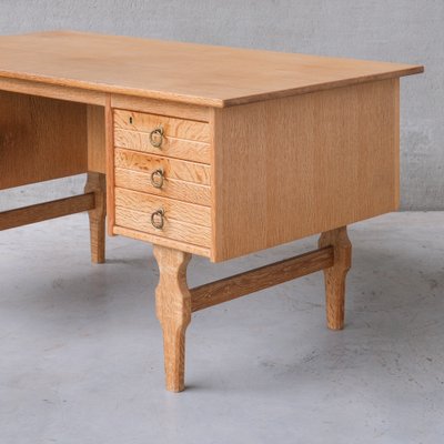 Mid-Century Danish Oak Desk attributed to Henning Kjaernulf-JRP-1764652