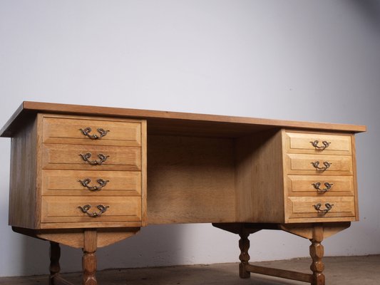 Mid-Century Danish Oak Desk attributed to Henning Kjaernulf, 1960s-QNP-1814743