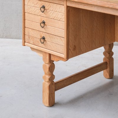 Mid-Century Danish Oak Desk attributed to Henning Kjaernulf-JRP-1764558