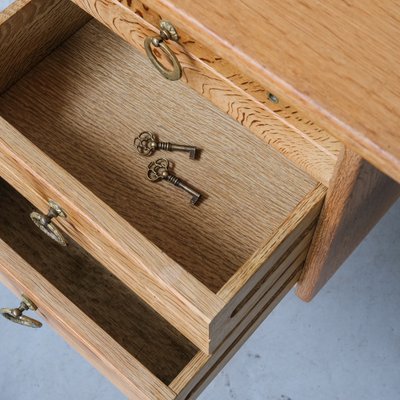 Mid-Century Danish Oak Desk attributed to Henning Kjaernulf-JRP-1764652