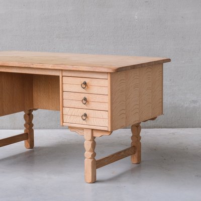 Mid-Century Danish Oak Desk attributed to Henning Kjaernulf-JRP-1764558