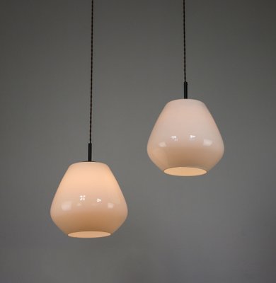 Mid-Century Danish Opaline Glass Pendant Lamp-HGJ-1187981