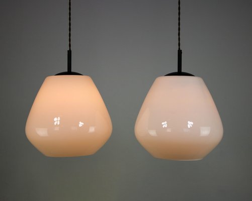 Mid-Century Danish Opaline Glass Pendant Lamp-HGJ-1187981