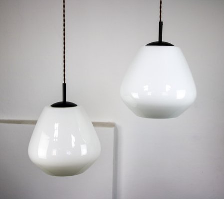 Mid-Century Danish Opaline Glass Pendant Lamp-HGJ-1187981