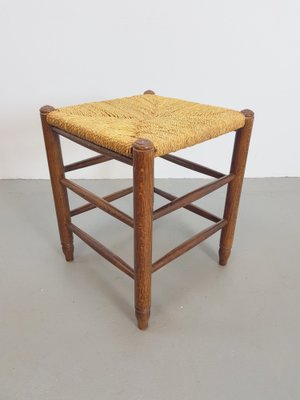 Mid-Century Danish Papercord and Rope Beech Stool, 1960s, Set of 2-AXJ-1723156