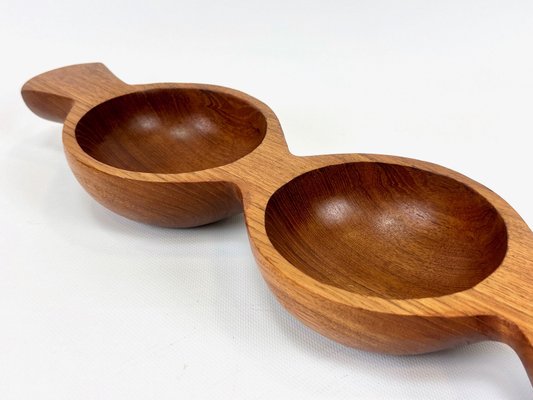 Mid-Century Danish Partitioned Teak Snack Bowl, 1970s-ZCY-2022961