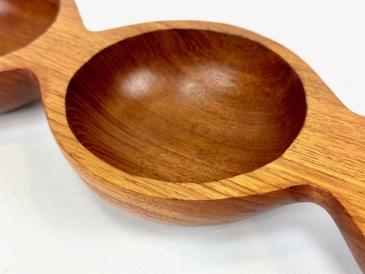 Mid-Century Danish Partitioned Teak Snack Bowl, 1970s-ZCY-2022961