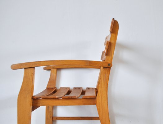 Mid-Century Danish Patinated Childrens Chair in Beech, 1950s-HPQ-1424963