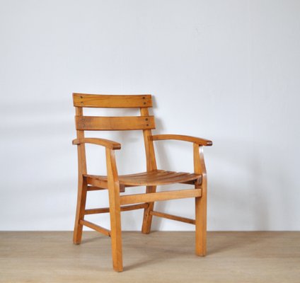 Mid-Century Danish Patinated Childrens Chair in Beech, 1950s-HPQ-1424963