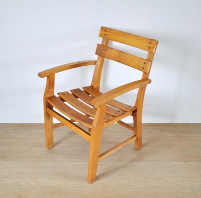 Mid-Century Danish Patinated Childrens Chair in Beech, 1950s-HPQ-1424963