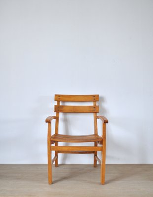 Mid-Century Danish Patinated Childrens Chair in Beech, 1950s-HPQ-1424963