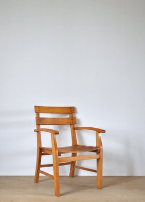 Mid-Century Danish Patinated Childrens Chair in Beech, 1950s-HPQ-1424963