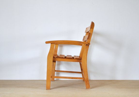 Mid-Century Danish Patinated Childrens Chair in Beech, 1950s-HPQ-1424963