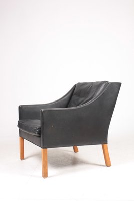 Mid-Century Danish Patinated Leather Lounge Chair by Børge Mogensen for Fredericia, 1960s-FK-682670